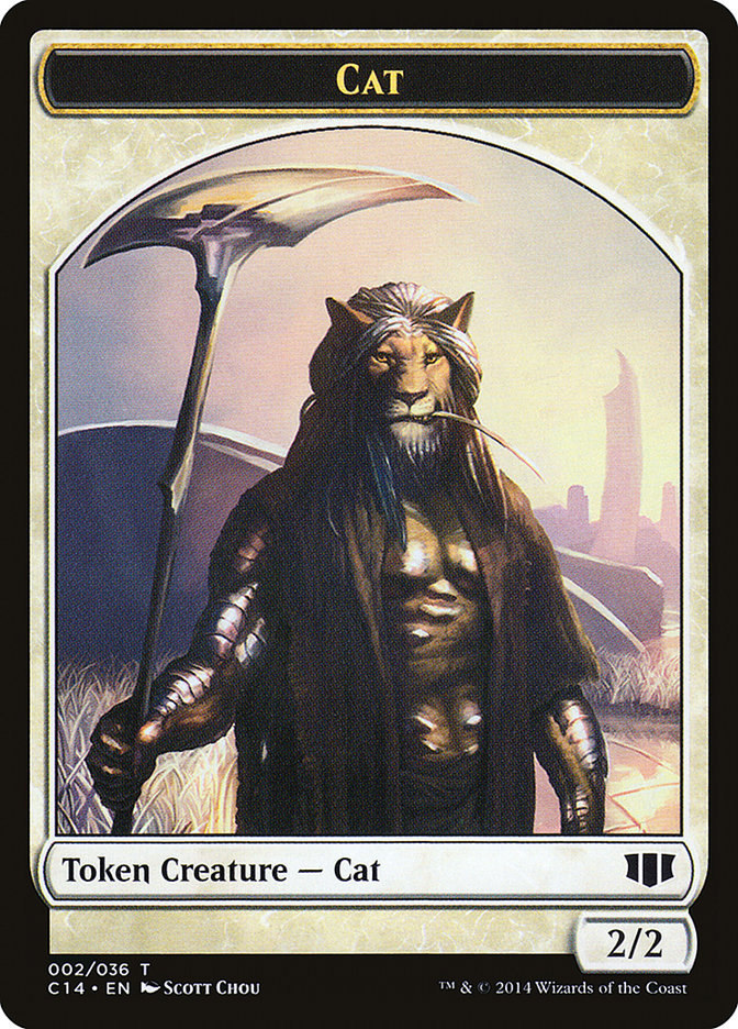 Angel // Cat Double-Sided Token [Commander 2014 Tokens] | Chromatic Games