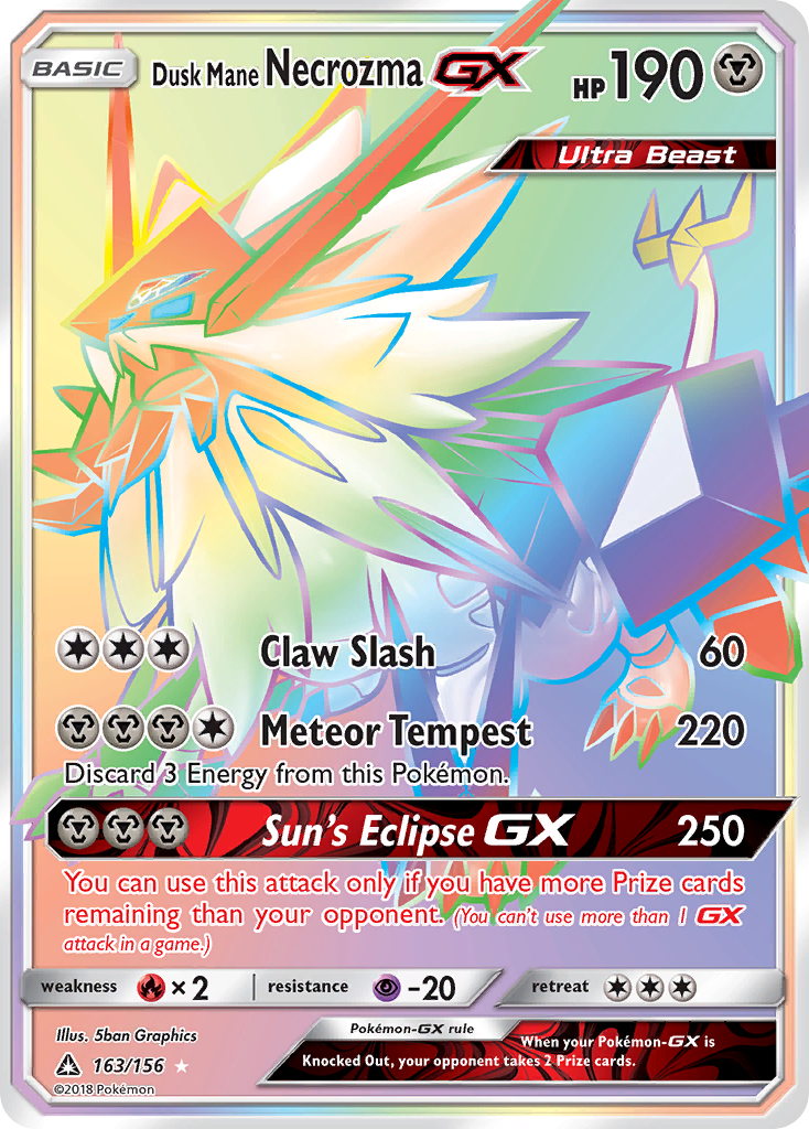 Dusk Mane Necrozma GX (163/156) [Sun & Moon: Ultra Prism] | Chromatic Games