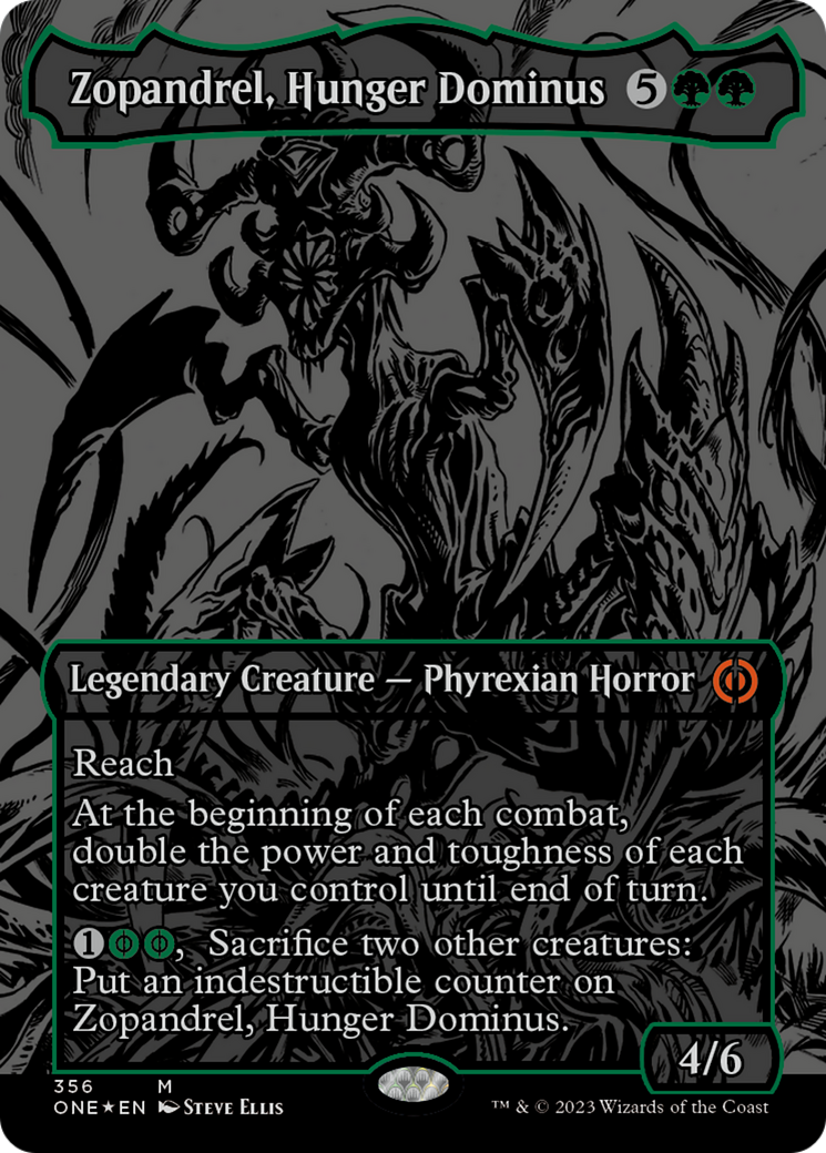 Zopandrel, Hunger Dominus (Oil Slick Raised Foil) [Phyrexia: All Will Be One] | Chromatic Games