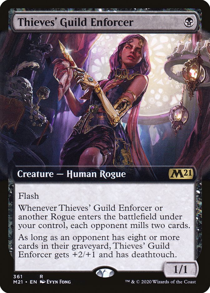 Thieves' Guild Enforcer (Extended Art) [Core Set 2021] | Chromatic Games