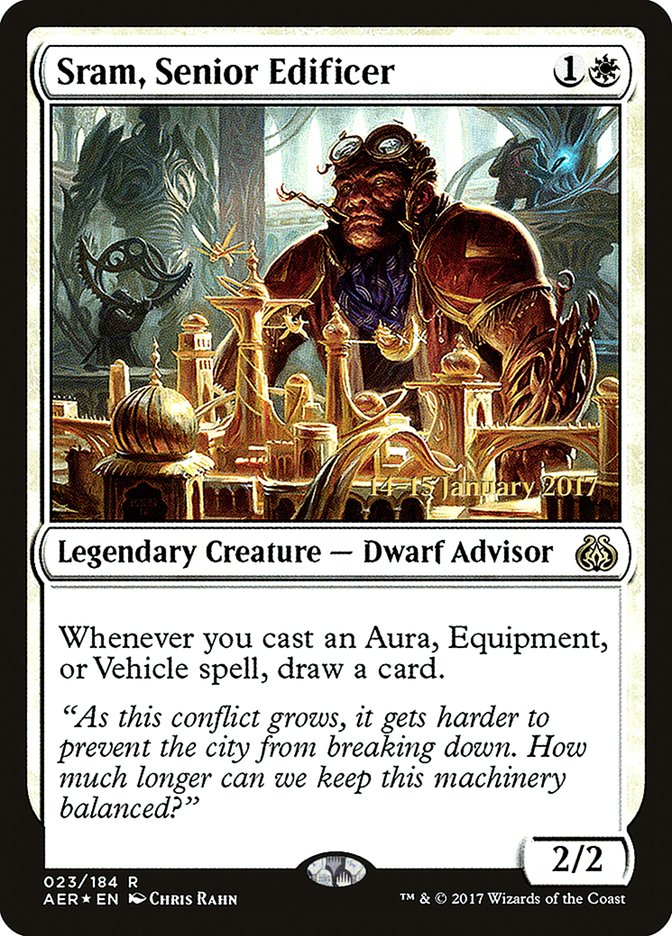 Sram, Senior Edificer [Aether Revolt Prerelease Promos] | Chromatic Games