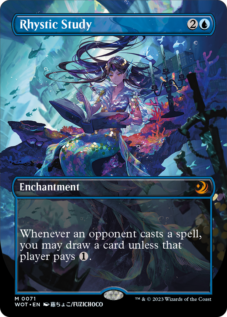 Rhystic Study (Anime Borderless) [Wilds of Eldraine: Enchanting Tales] | Chromatic Games