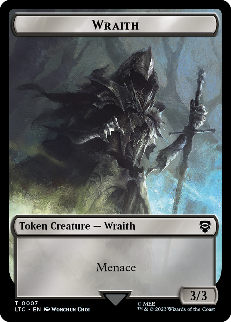 Goblin // Wraith Double-Sided Token [The Lord of the Rings: Tales of Middle-Earth Commander Tokens] | Chromatic Games