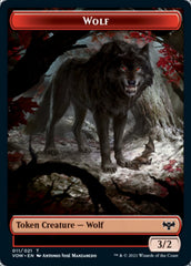 Wolf (011) // Boar Double-Sided Token [Innistrad: Crimson Vow Tokens] | Chromatic Games