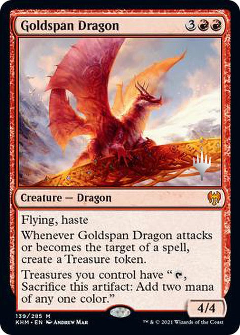 Goldspan Dragon (Promo Pack) [Kaldheim Promos] | Chromatic Games