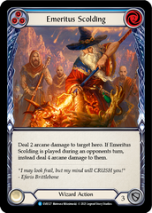 Emeritus Scolding (Blue) [EVR127] (Everfest)  1st Edition Rainbow Foil | Chromatic Games