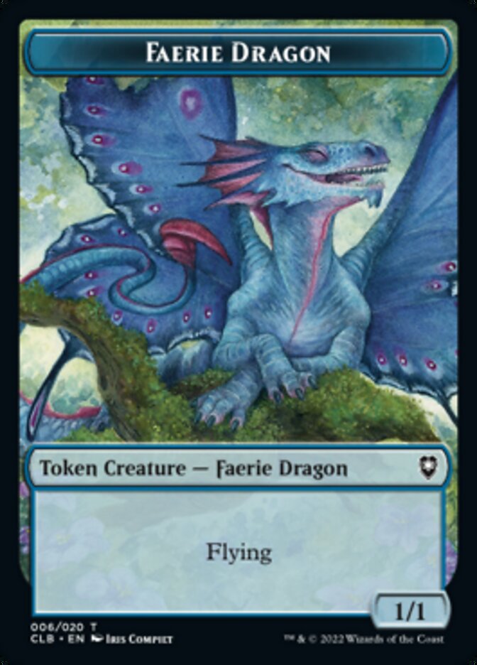 Treasure // Faerie Dragon Double-Sided Token [Commander Legends: Battle for Baldur's Gate Tokens] | Chromatic Games