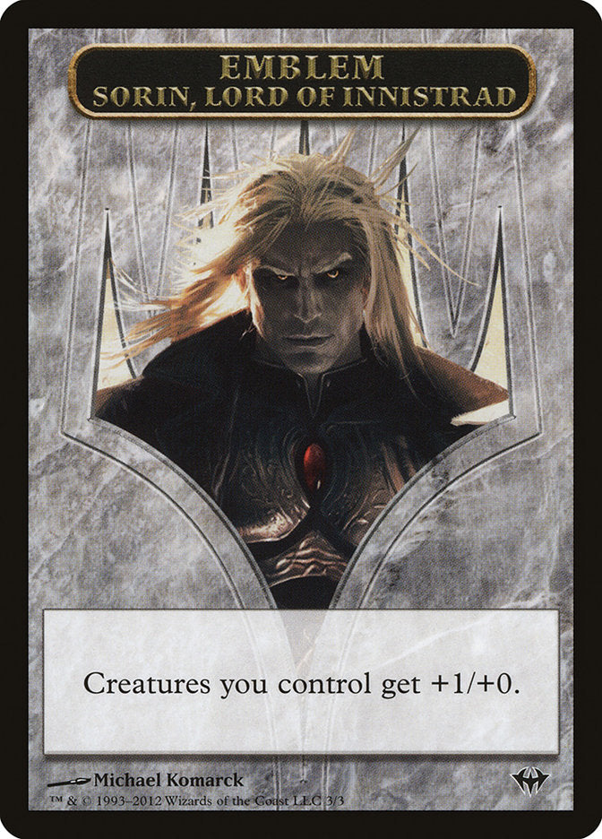 Sorin, Lord of Innistrad Emblem [Dark Ascension Tokens] | Chromatic Games