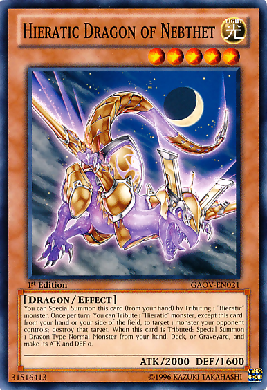 Hieratic Dragon of Nebthet [GAOV-EN021] Common | Chromatic Games