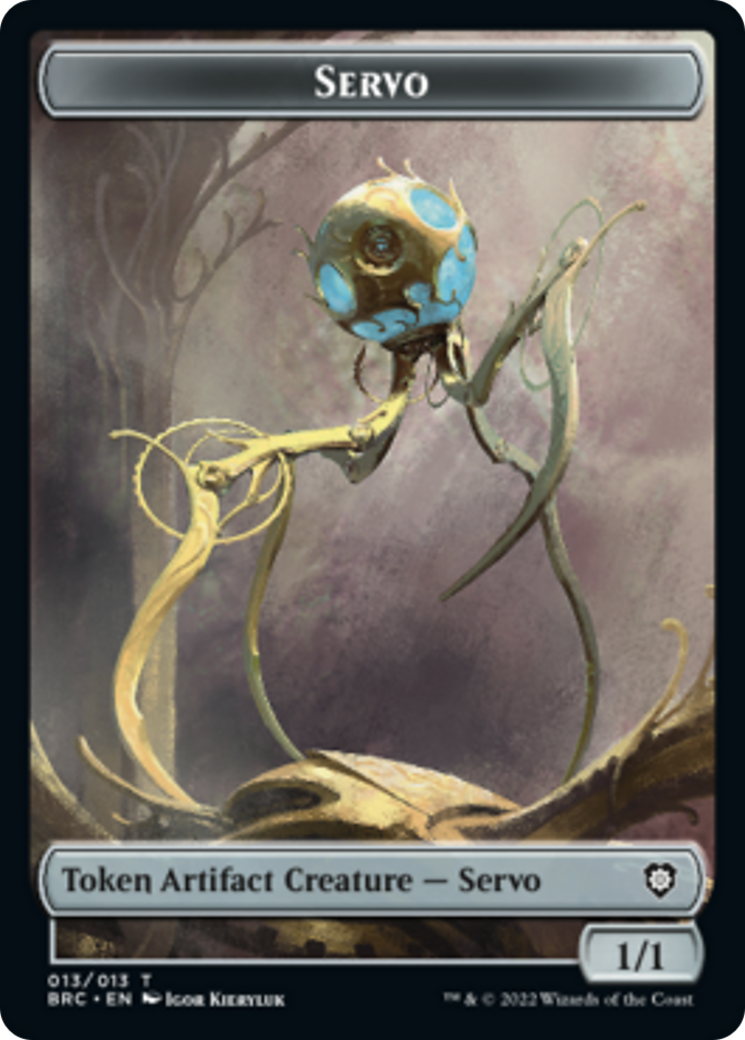 Servo // Phyrexian Horror Double-Sided Token [The Brothers' War Commander Tokens] | Chromatic Games