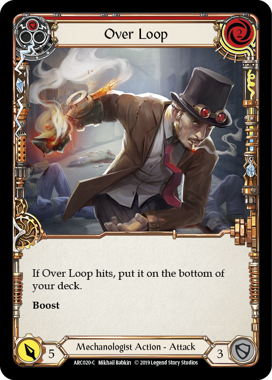 Over Loop (Red) [ARC020-C] (Arcane Rising)  1st Edition Rainbow Foil | Chromatic Games