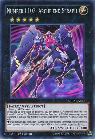 Number C102: Archfiend Seraph [MP15-EN024] Super Rare | Chromatic Games