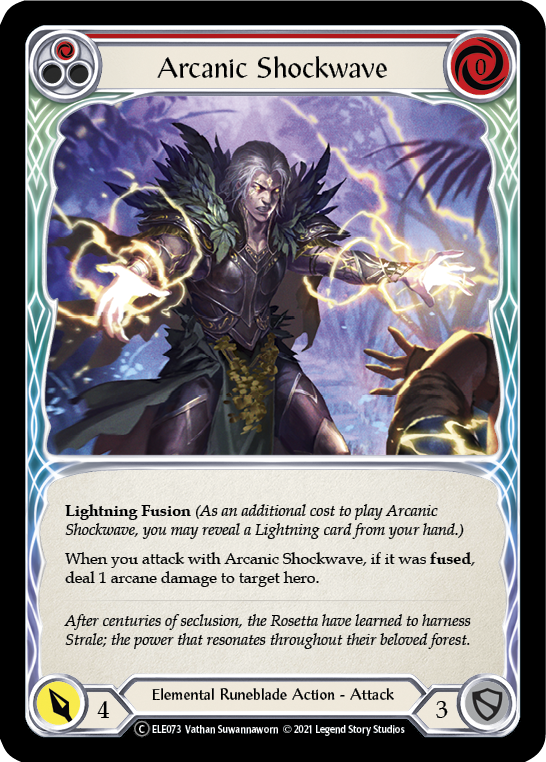 Arcanic Shockwave (Red) [U-ELE073] (Tales of Aria Unlimited)  Unlimited Rainbow Foil | Chromatic Games