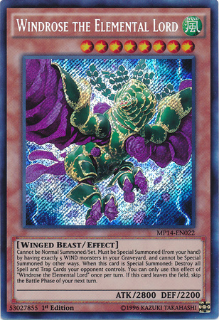 Windrose the Elemental Lord [MP14-EN022] Secret Rare | Chromatic Games