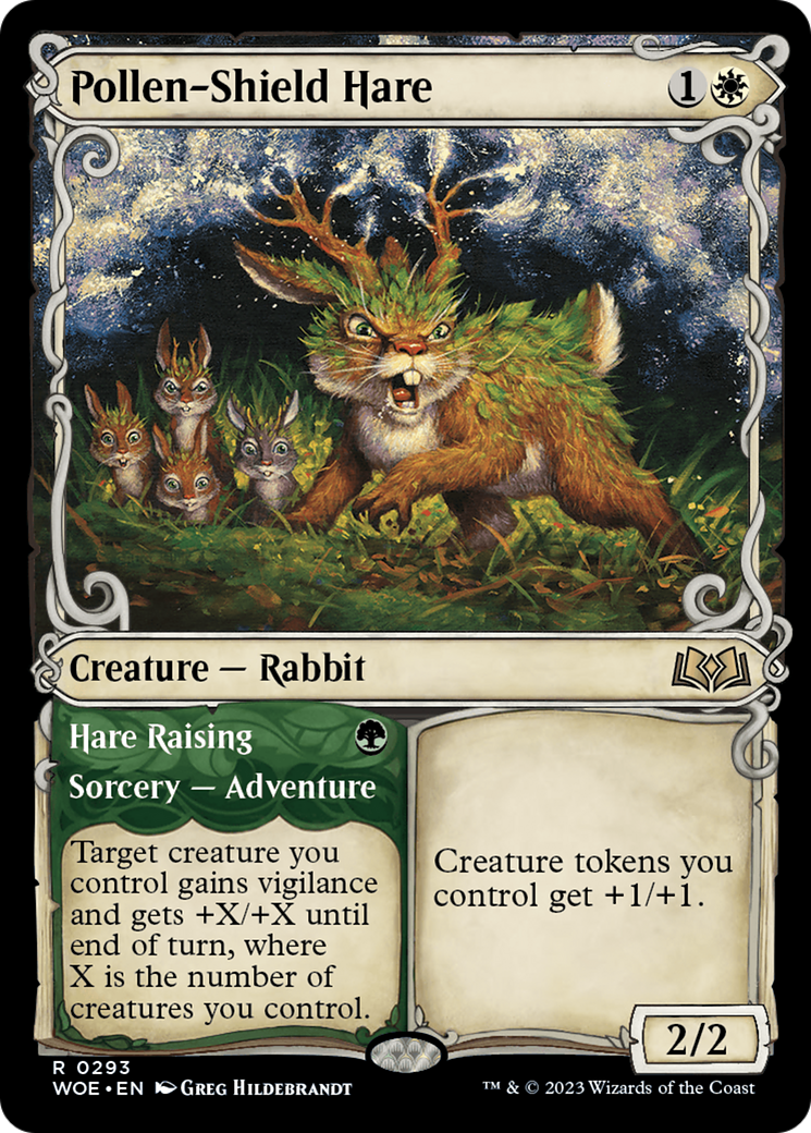 Pollen-Shield Hare // Hare Raising (Promo Pack) [Wilds of Eldraine Promos] | Chromatic Games