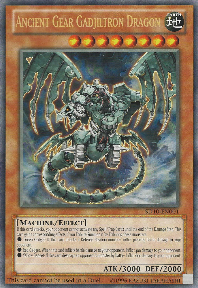 Ancient Gear Gadjiltron Dragon (Oversized) (Machine Madness) [SD10-EN001] Promo | Chromatic Games