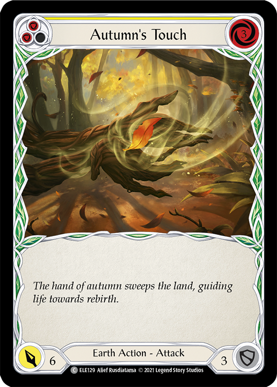 Autumn's Touch (Yellow) [ELE129] (Tales of Aria)  1st Edition Rainbow Foil | Chromatic Games