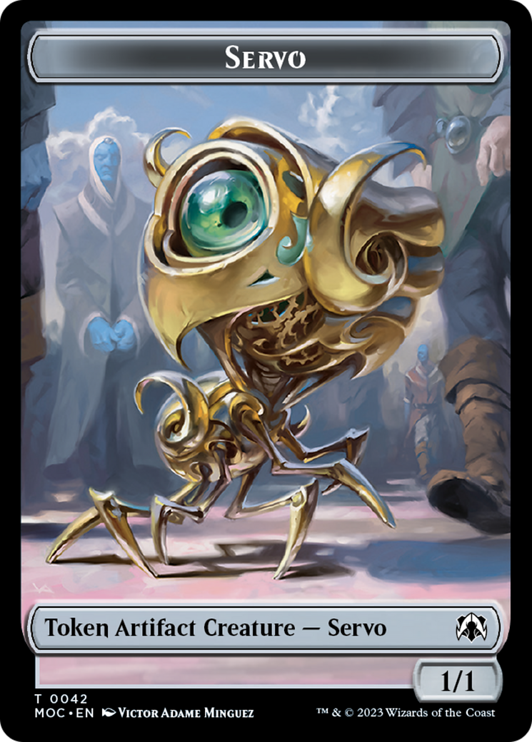 Feather // Servo Double-Sided Token [March of the Machine Commander Tokens] | Chromatic Games