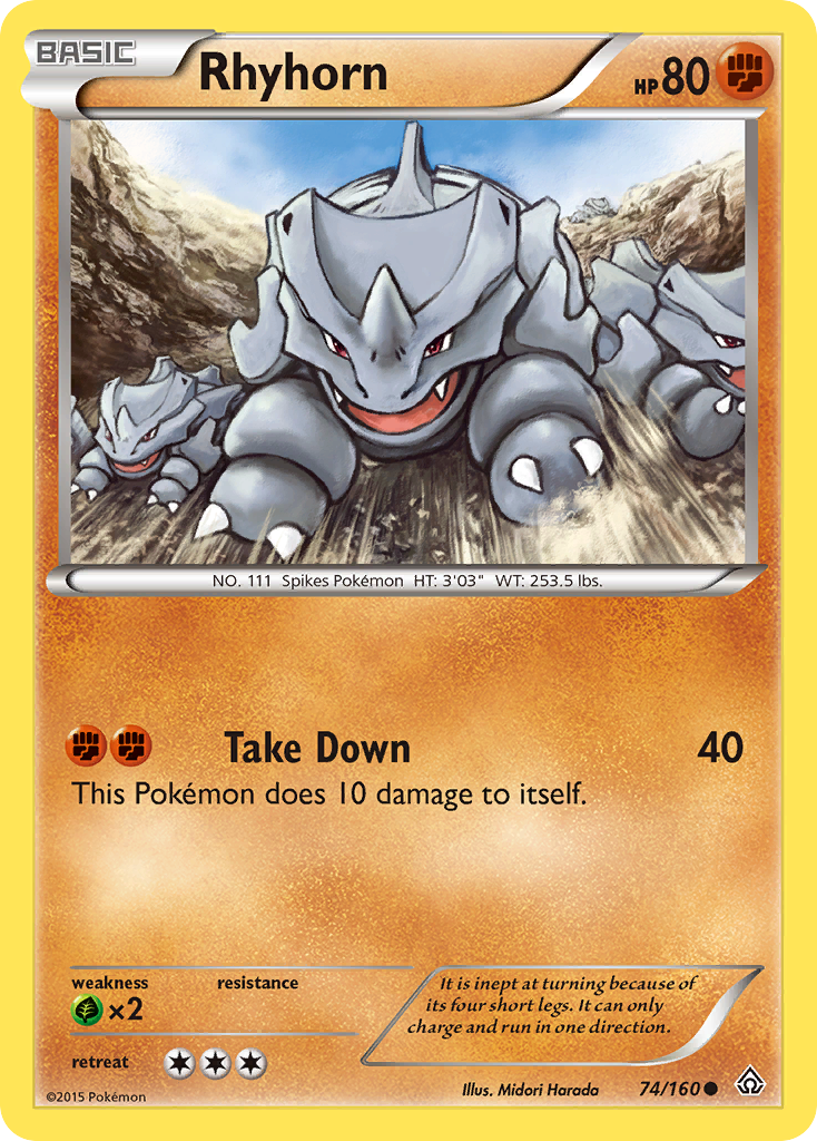 Rhyhorn (74/160) [XY: Primal Clash] | Chromatic Games