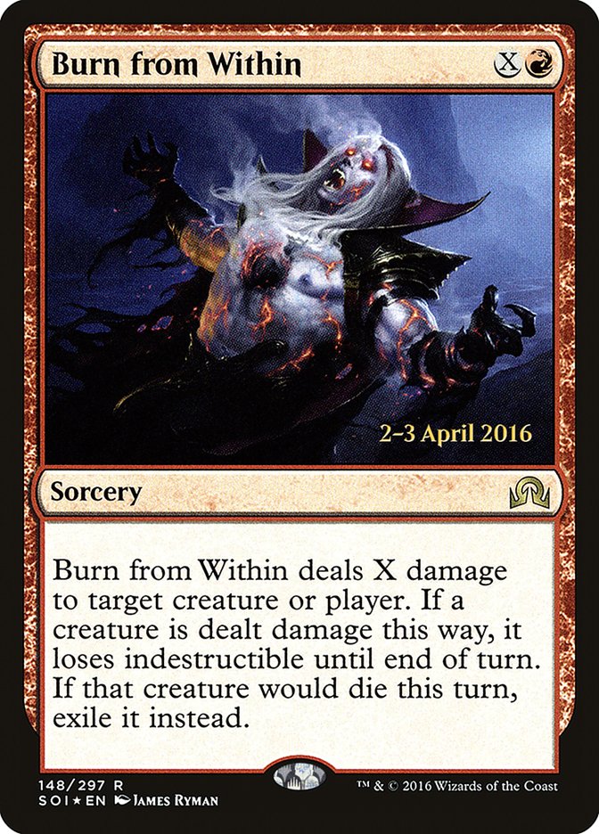 Burn from Within [Shadows over Innistrad Prerelease Promos] | Chromatic Games