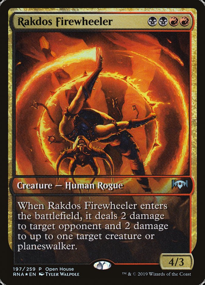 Rakdos Firewheeler (Open House) (Extended Art) [Ravnica Allegiance Promos] | Chromatic Games