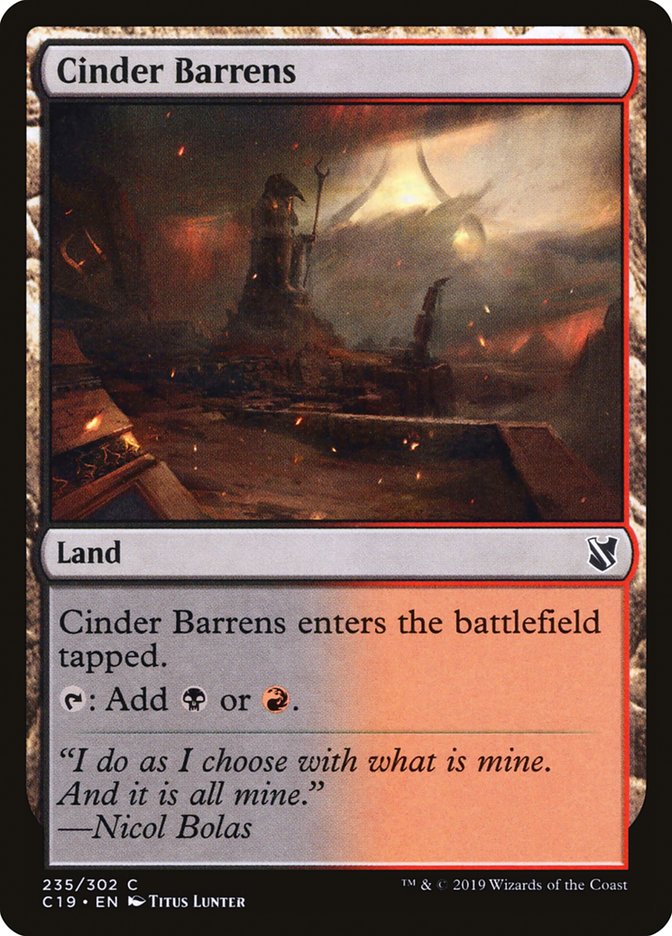 Cinder Barrens [Commander 2019] | Chromatic Games