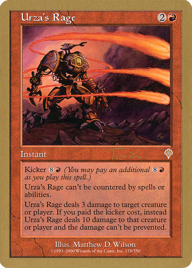 Urza's Rage (Jan Tomcani) [World Championship Decks 2001] | Chromatic Games