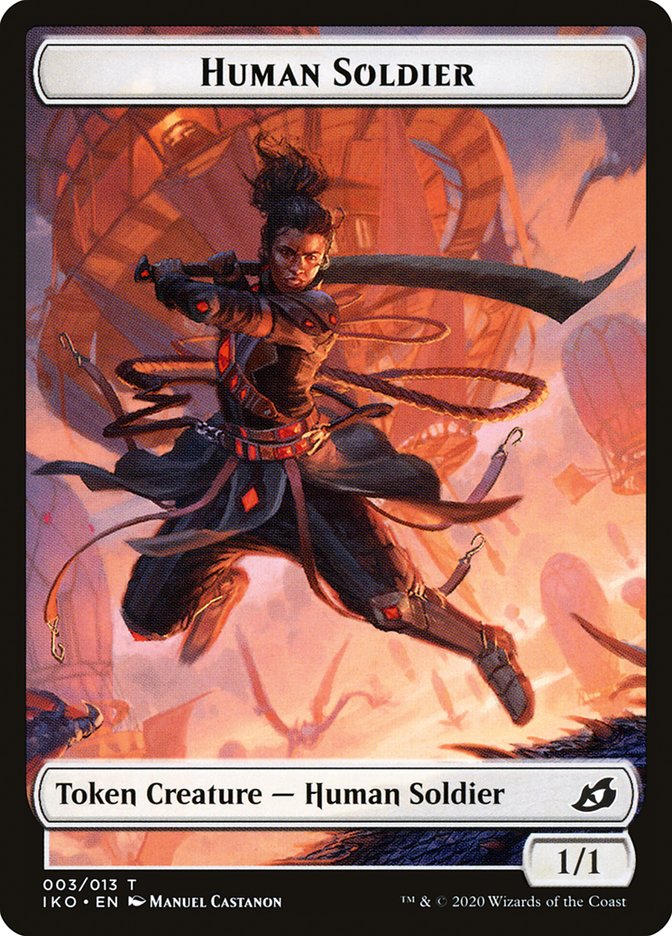 Human Soldier Token (003/013) [Ikoria: Lair of Behemoths Tokens] | Chromatic Games