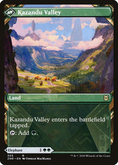 Kazandu Mammoth // Kazandu Valley (Showcase) [Zendikar Rising] | Chromatic Games