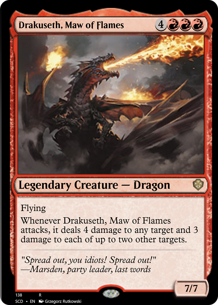 Drakuseth, Maw of Flames [Starter Commander Decks] | Chromatic Games