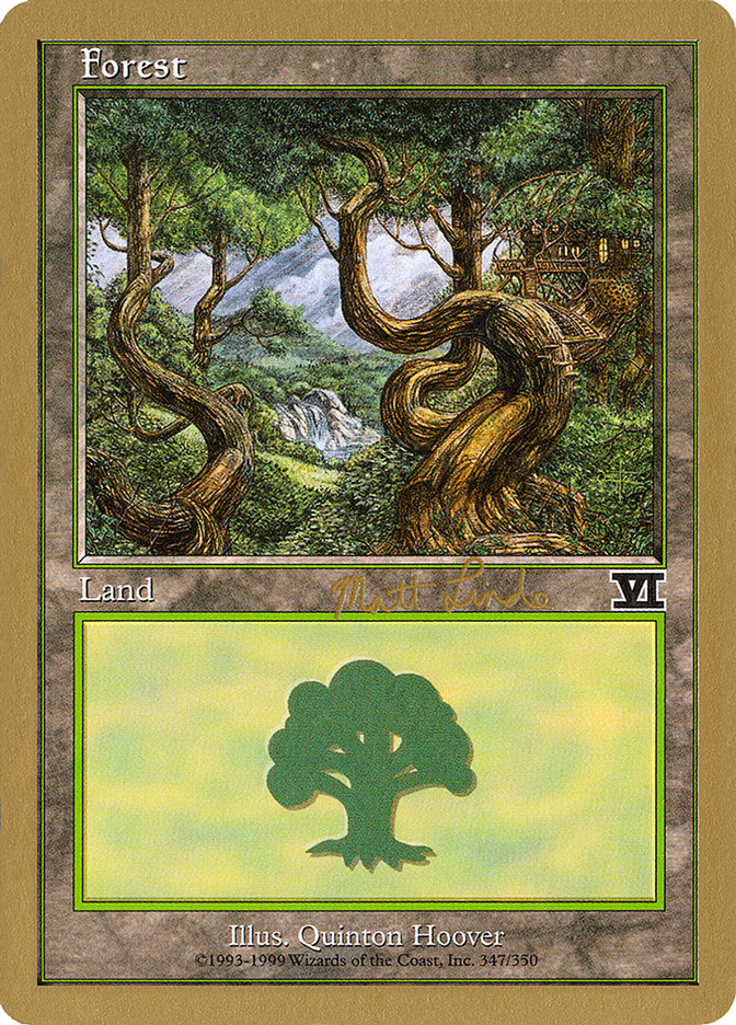 Forest (ml347b) (Matt Linde) [World Championship Decks 1999] | Chromatic Games