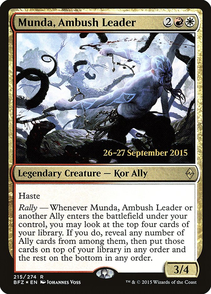 Munda, Ambush Leader [Battle for Zendikar Prerelease Promos] | Chromatic Games