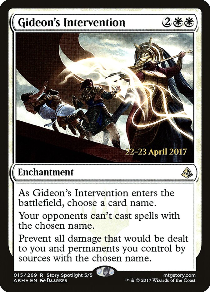 Gideon's Intervention [Amonkhet Prerelease Promos] | Chromatic Games