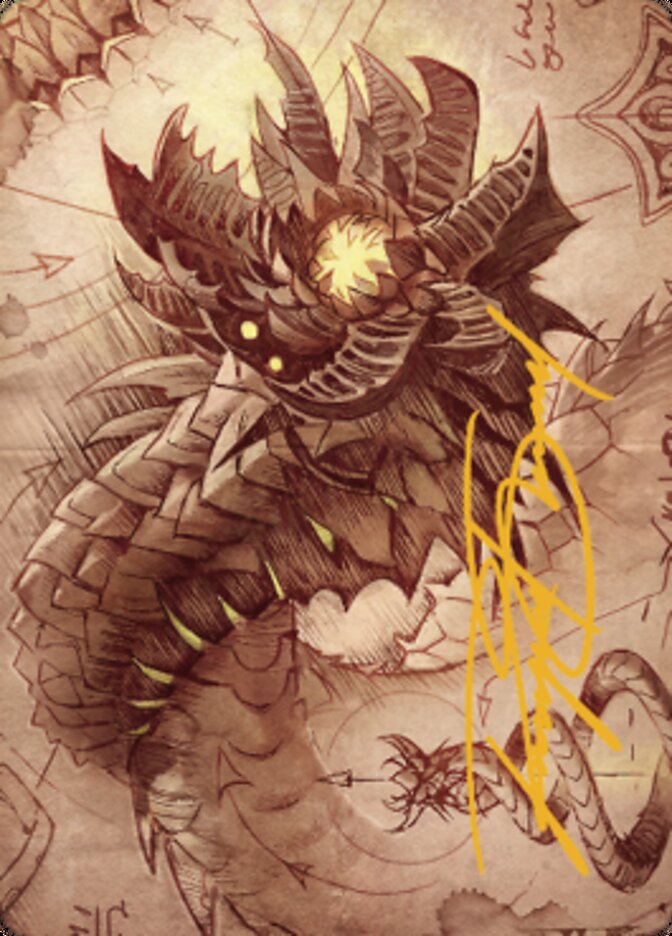 Wurmcoil Engine Art Card (Gold-Stamped Signature) [The Brothers' War Art Series] | Chromatic Games