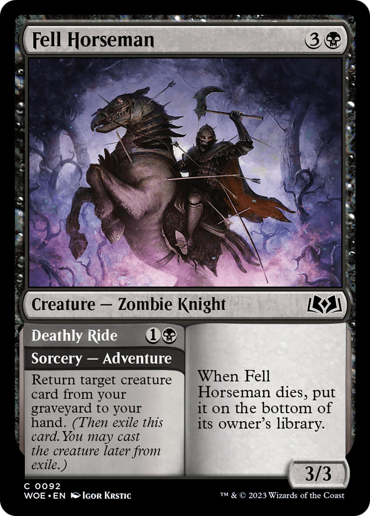 Fell Horseman // Deathly Ride [Wilds of Eldraine] | Chromatic Games