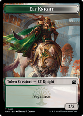 Elf Knight // Goblin (0009) Double-Sided Token [Ravnica Remastered Tokens] | Chromatic Games