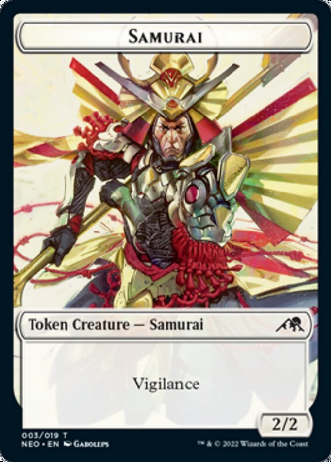 Samurai // Mechtitan Double-Sided Token [Kamigawa: Neon Dynasty Tokens] | Chromatic Games