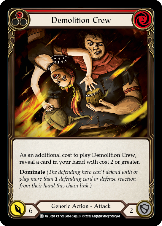 Demolition Crew (Red) [UZU010] (Outsiders Uzuri Blitz Deck) | Chromatic Games