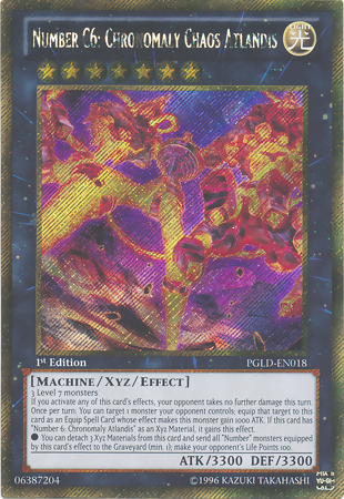 Number C6: Chronomaly Chaos Atlandis [PGLD-EN018] Gold Secret Rare | Chromatic Games