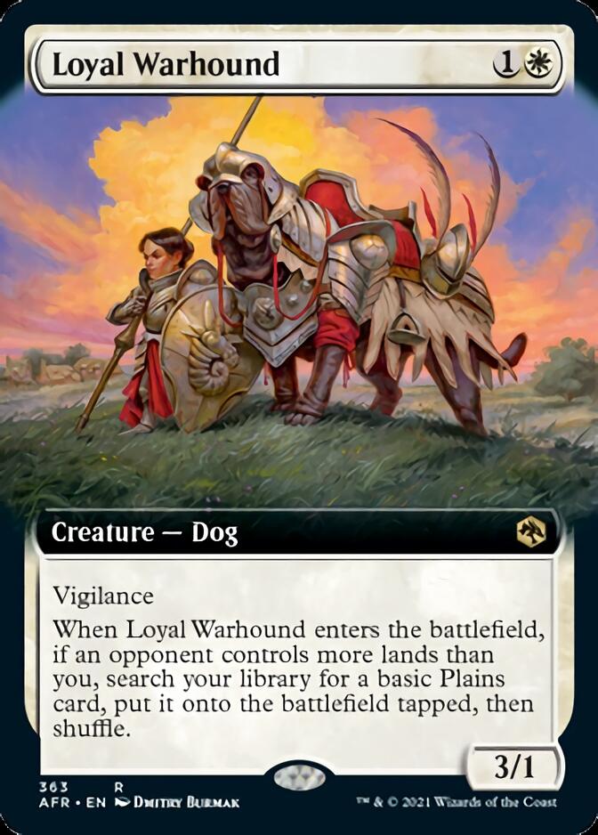 Loyal Warhound (Extended Art) [Dungeons & Dragons: Adventures in the Forgotten Realms] | Chromatic Games