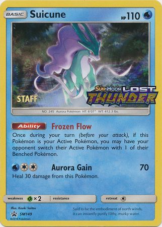 Suicune (Staff Prerelease Promo) [SM Black Star Promos] | Chromatic Games