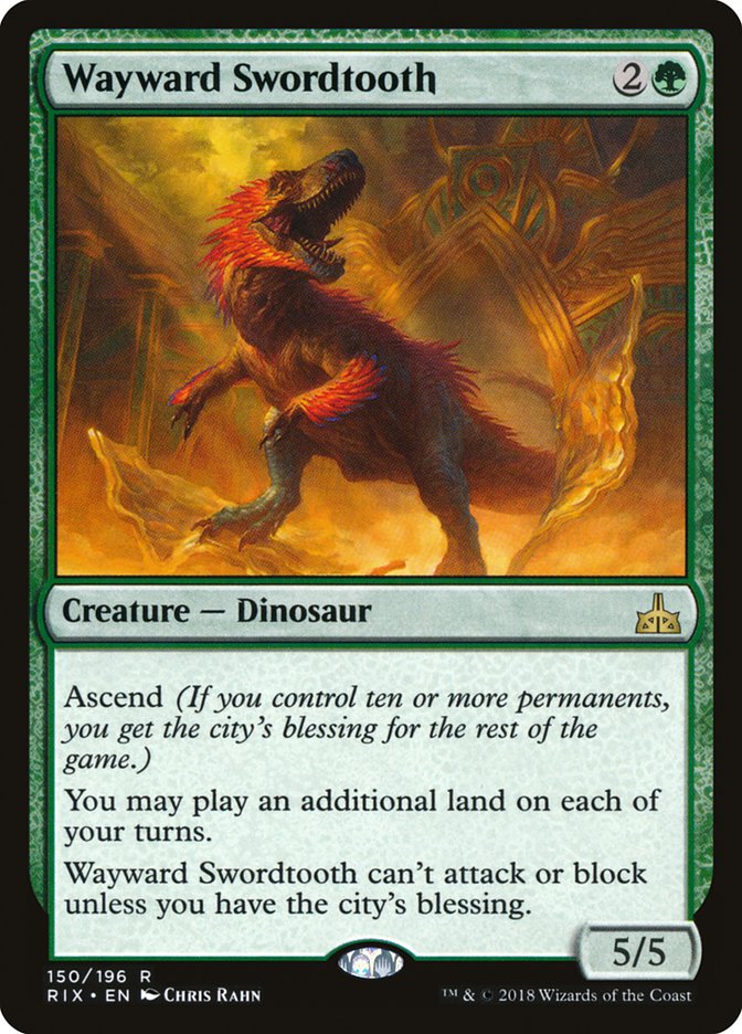 Wayward Swordtooth [Rivals of Ixalan] | Chromatic Games