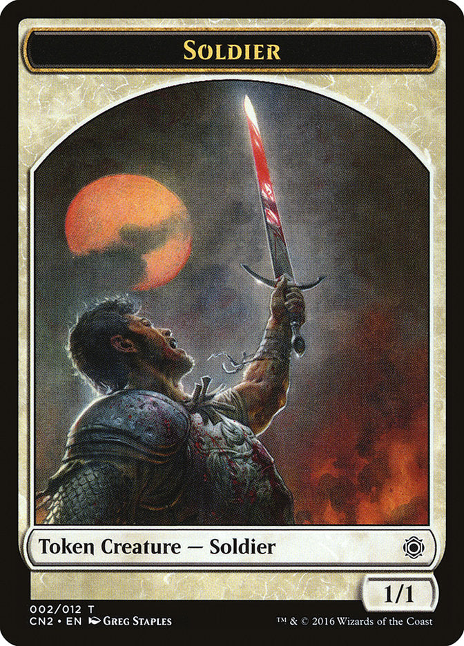 Soldier Token (002/012) [Conspiracy: Take the Crown Tokens] | Chromatic Games