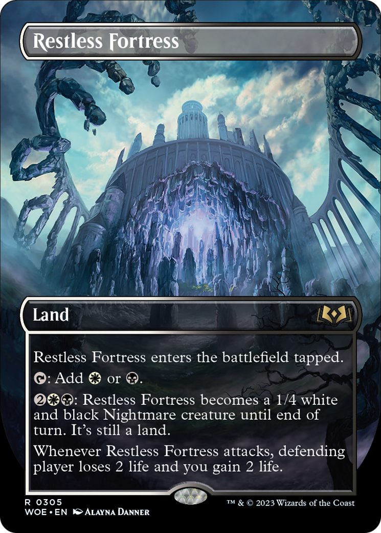 Restless Fortress (Borderless Alternate Art) [Wilds of Eldraine] | Chromatic Games