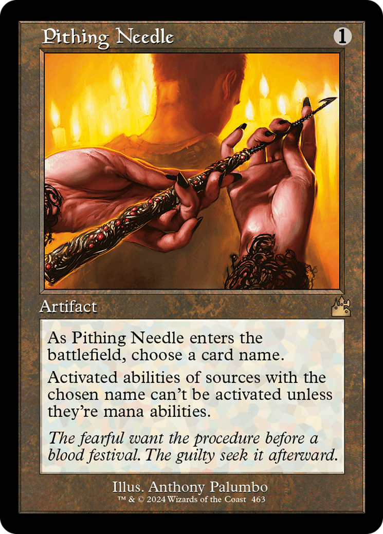 Pithing Needle (Retro Frame) [Ravnica Remastered] | Chromatic Games