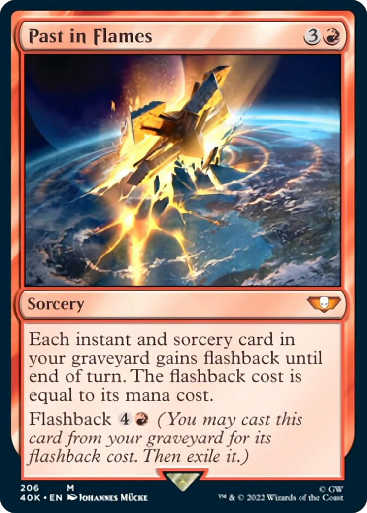Past in Flames (Surge Foil) [Warhammer 40,000] | Chromatic Games