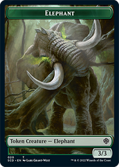 Elephant // Thopter Double-Sided Token [Starter Commander Decks] | Chromatic Games