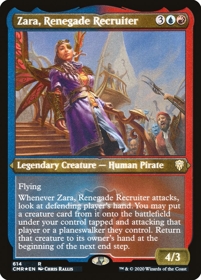 Zara, Renegade Recruiter (Etched) [Commander Legends] | Chromatic Games