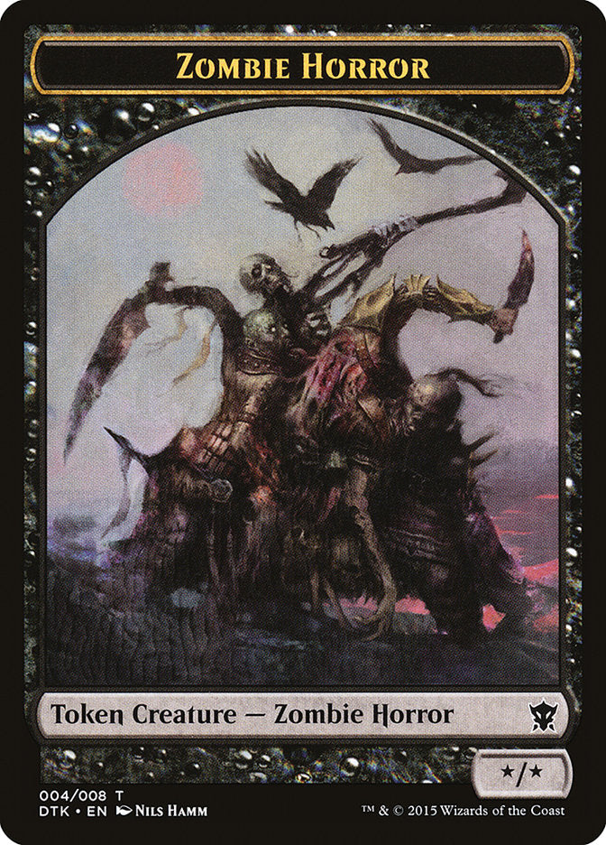 Zombie Horror Token [Dragons of Tarkir Tokens] | Chromatic Games