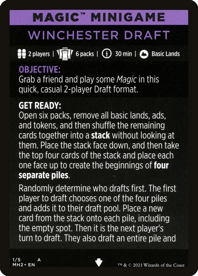 Winchester Draft (Magic Minigame) [Modern Horizons 2 Minigame] | Chromatic Games